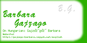 barbara gajzago business card